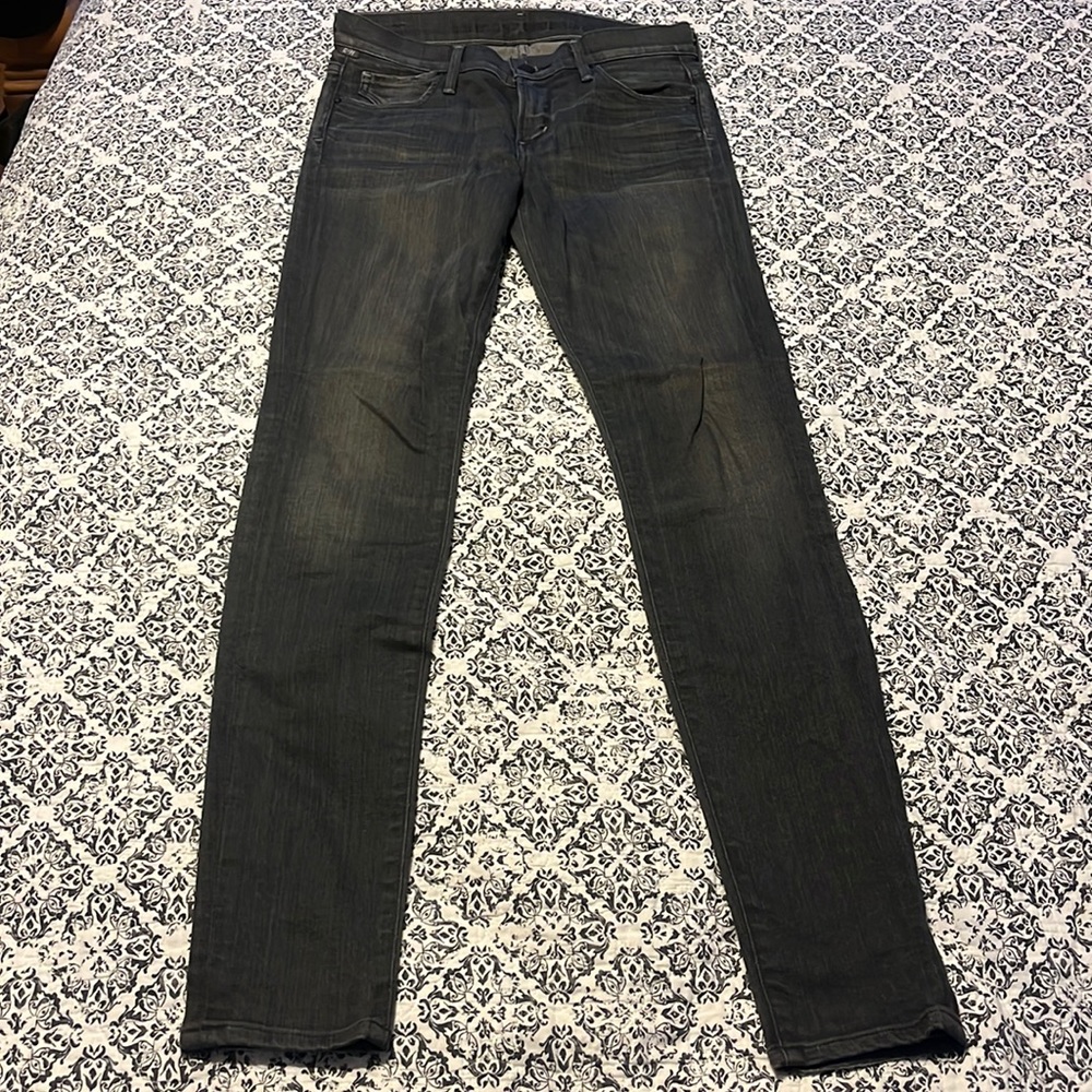 Citizens of humanity dark gray/black low rise skinny jean